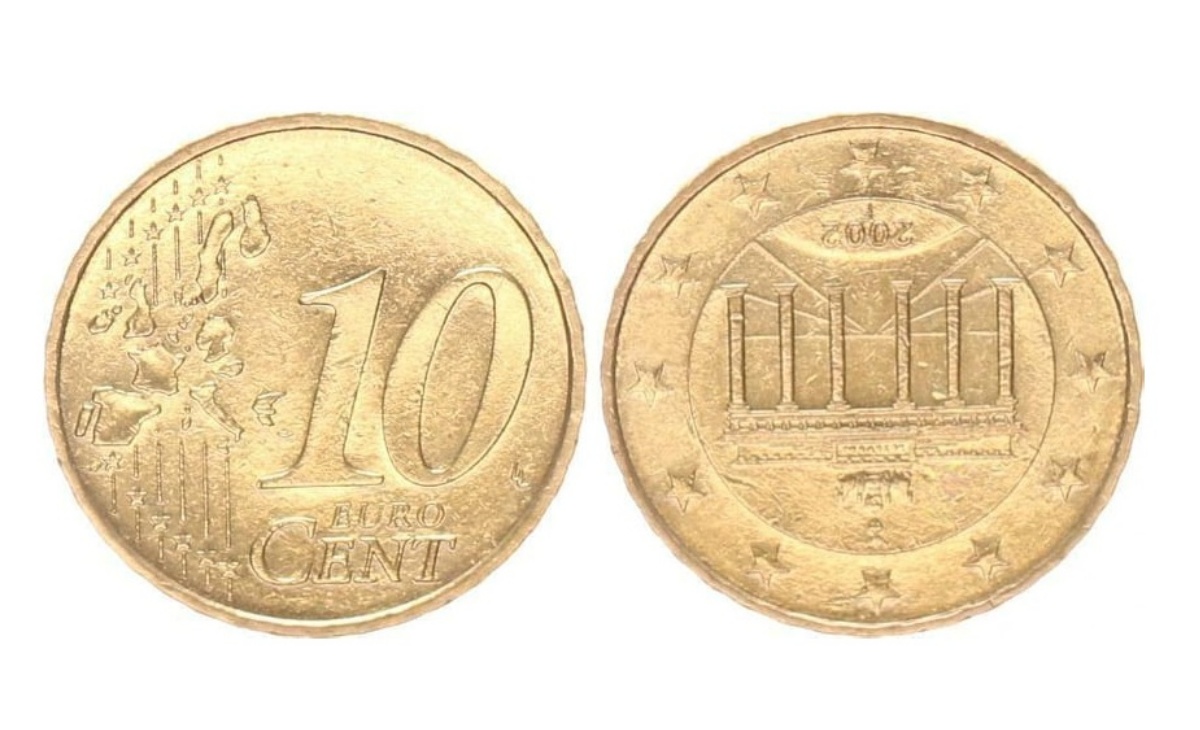 Moneta da 10 centesimi del 2002