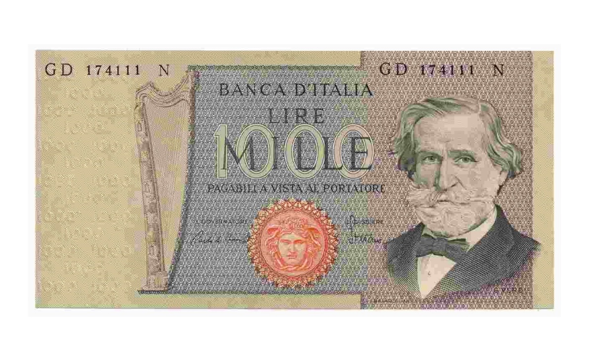 Mille Lire di Giuseppe Verdi