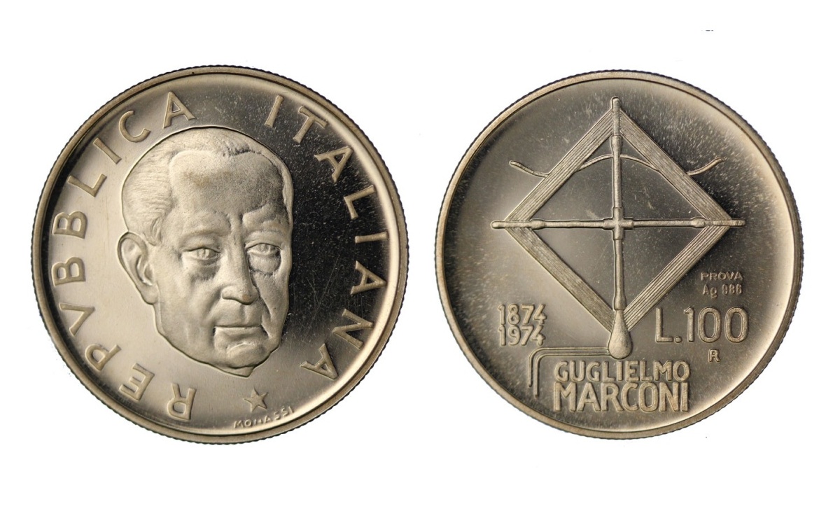 100 lire Guglielmo Marconi