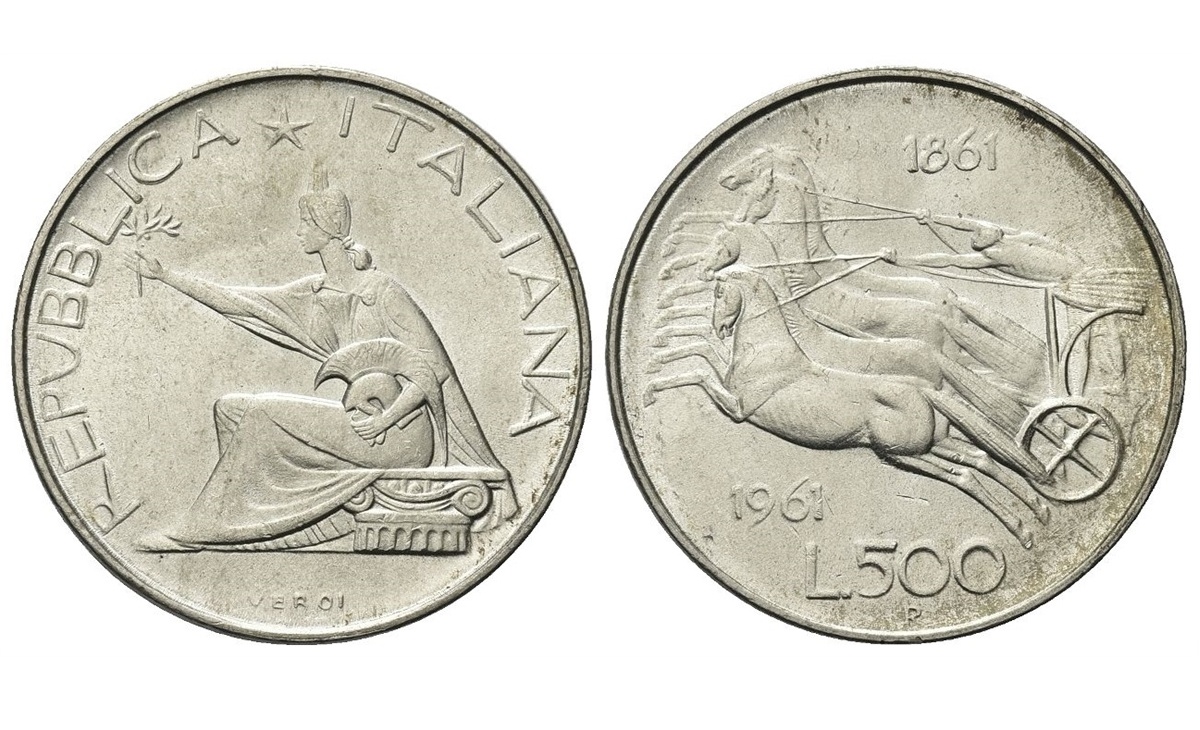 Valore 500 lire centenario dell'Unità d'Italia