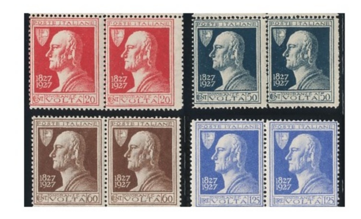 Valore francobollo Centenario della morte di Alessandro Volta