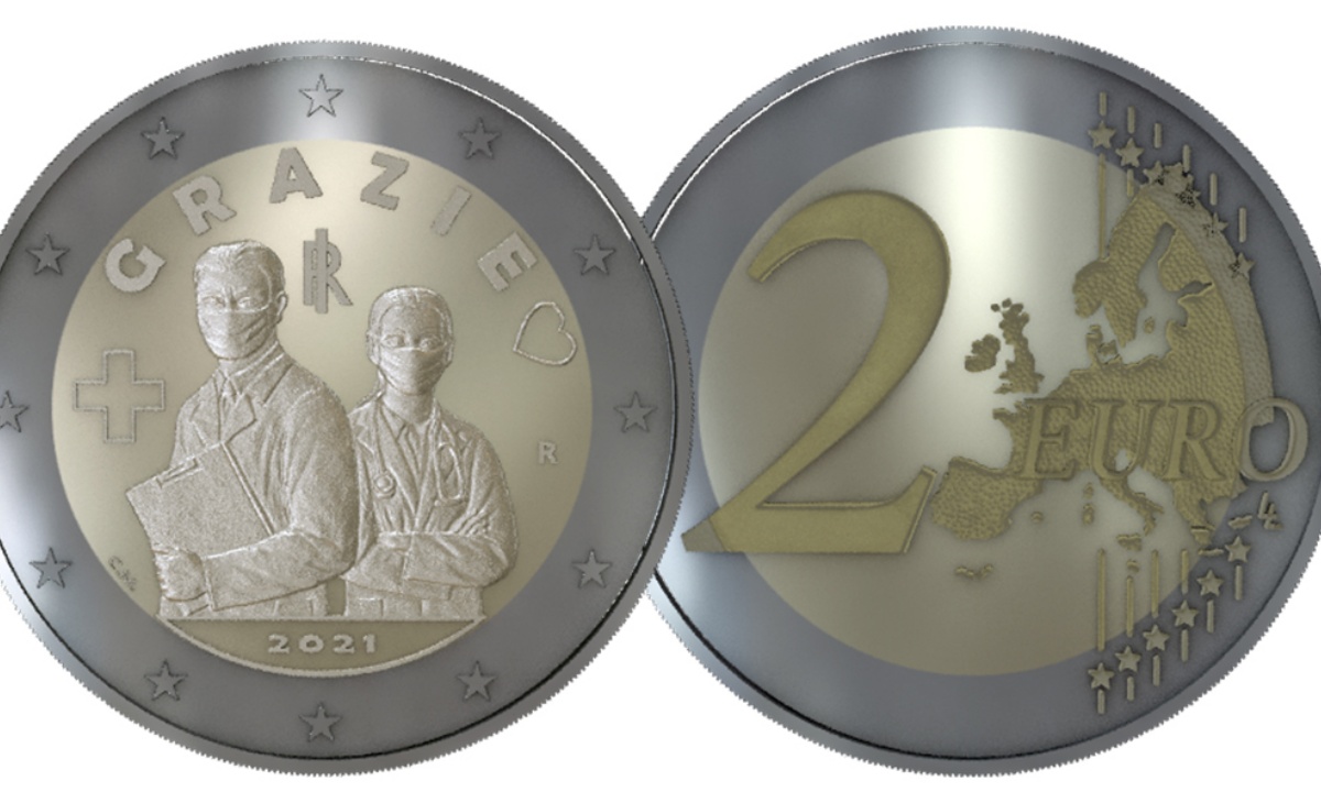 Valore moneta da due euro Professioni sanitarie