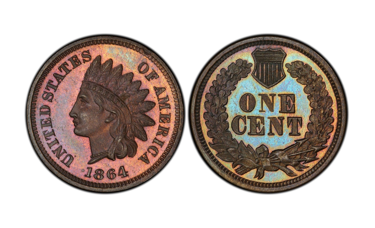 Valore della moneta da 1 Centesimo di Dollaro 1864 Indian Head Penny–”L” on Ribbon
