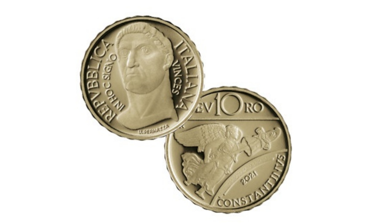 Valore moneta da 10 euro - Costantino - Serie Imperatori Romani