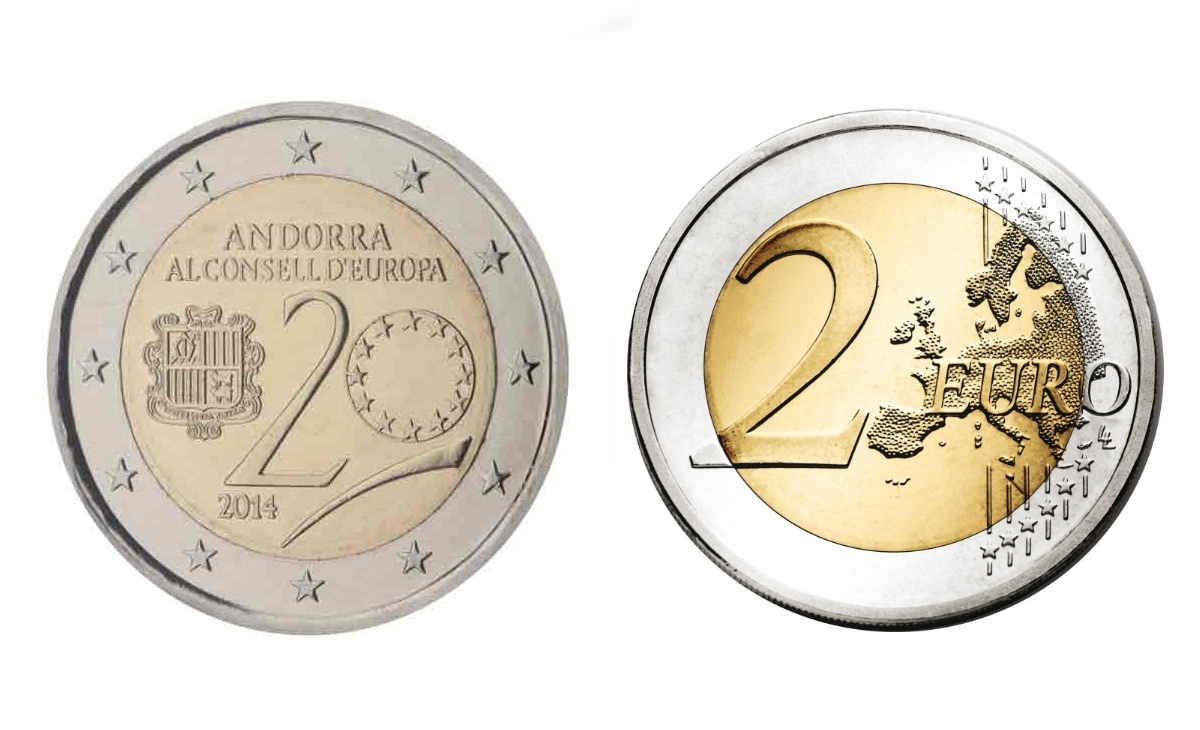 Valore della moneta da 2 Euro Commemorativi Andorra 2014 Consiglio Europeo
