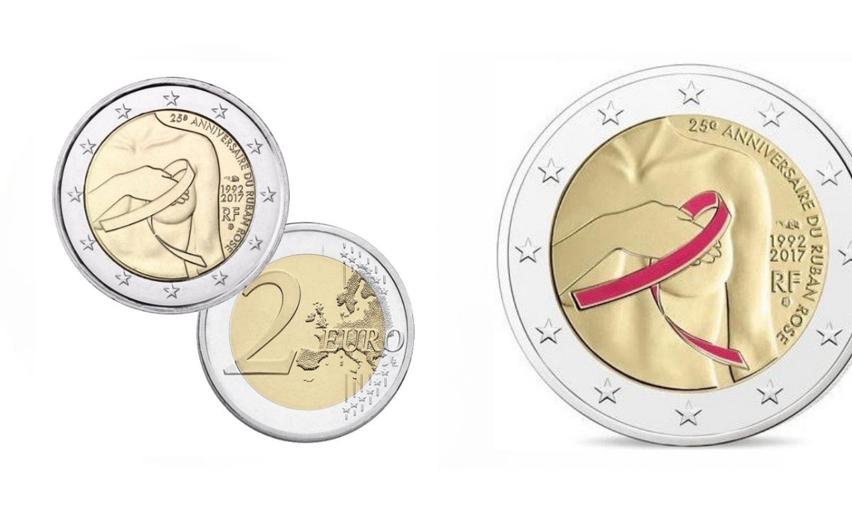 2 Euro Commemorativi Francia 2017 – Nastro Rosa