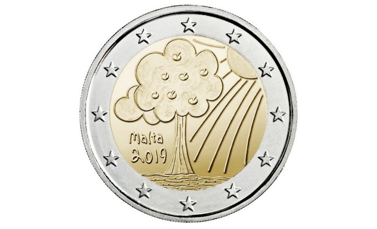Valore e caratteristiche della moneta da 2 Euro Malta 2019 - Natura e Ambiente Cornucopia