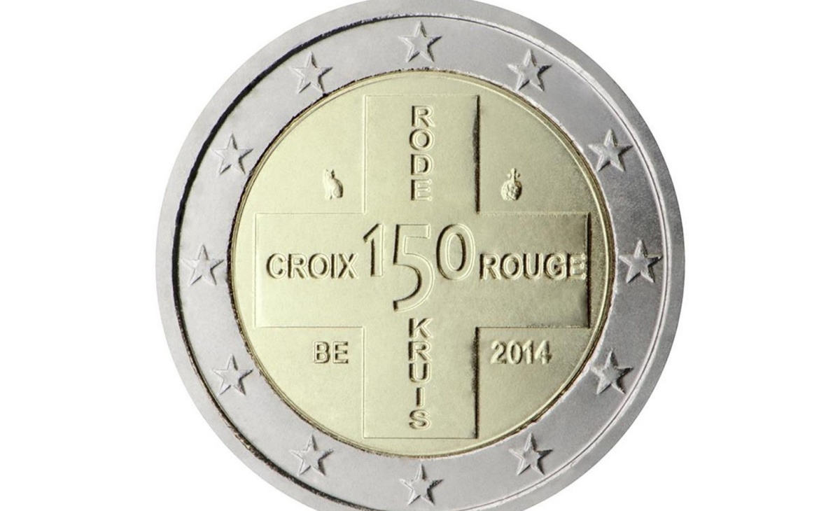 Valore moneta da 2 euro Commemorativi Belgio 2014 - Croce Rossa