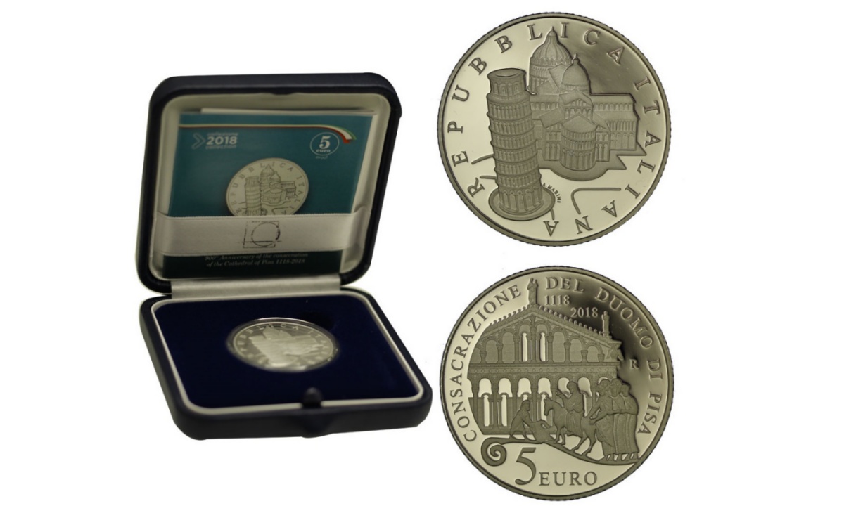 Valore della moneta da 5 euro 900° Anniversario della Dedicazione della Cattedrale di Pisa