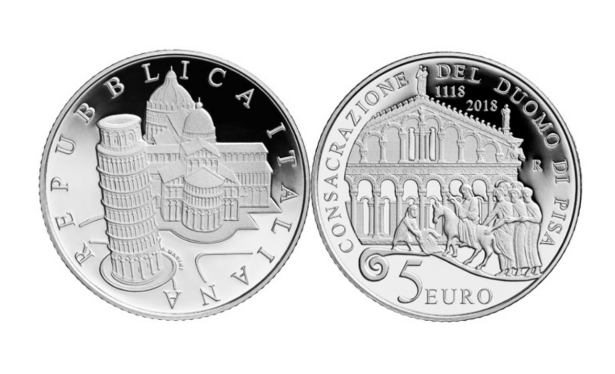 Valore della moneta da 5 euro 900° Anniversario della Dedicazione della Cattedrale di Pisa