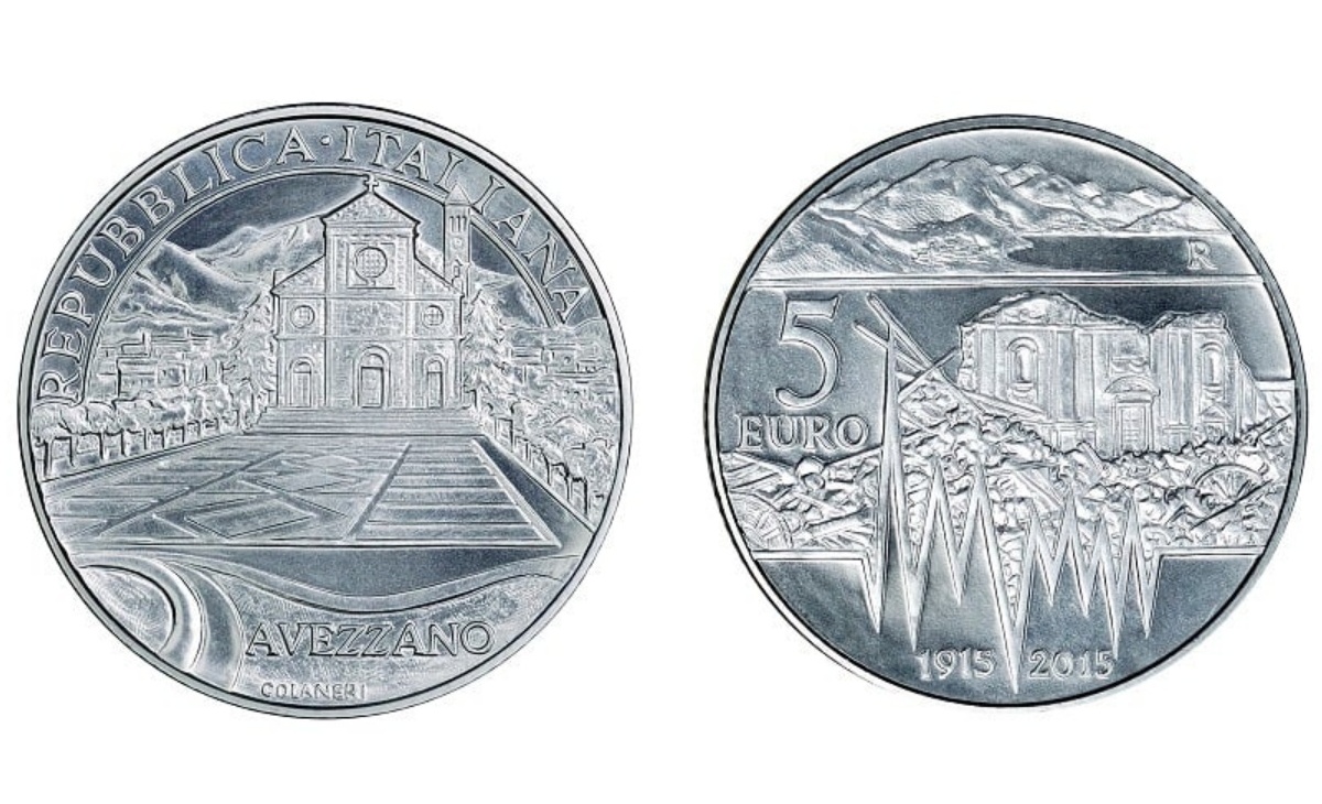 5 euro Centenario Terremoto di Avezzano