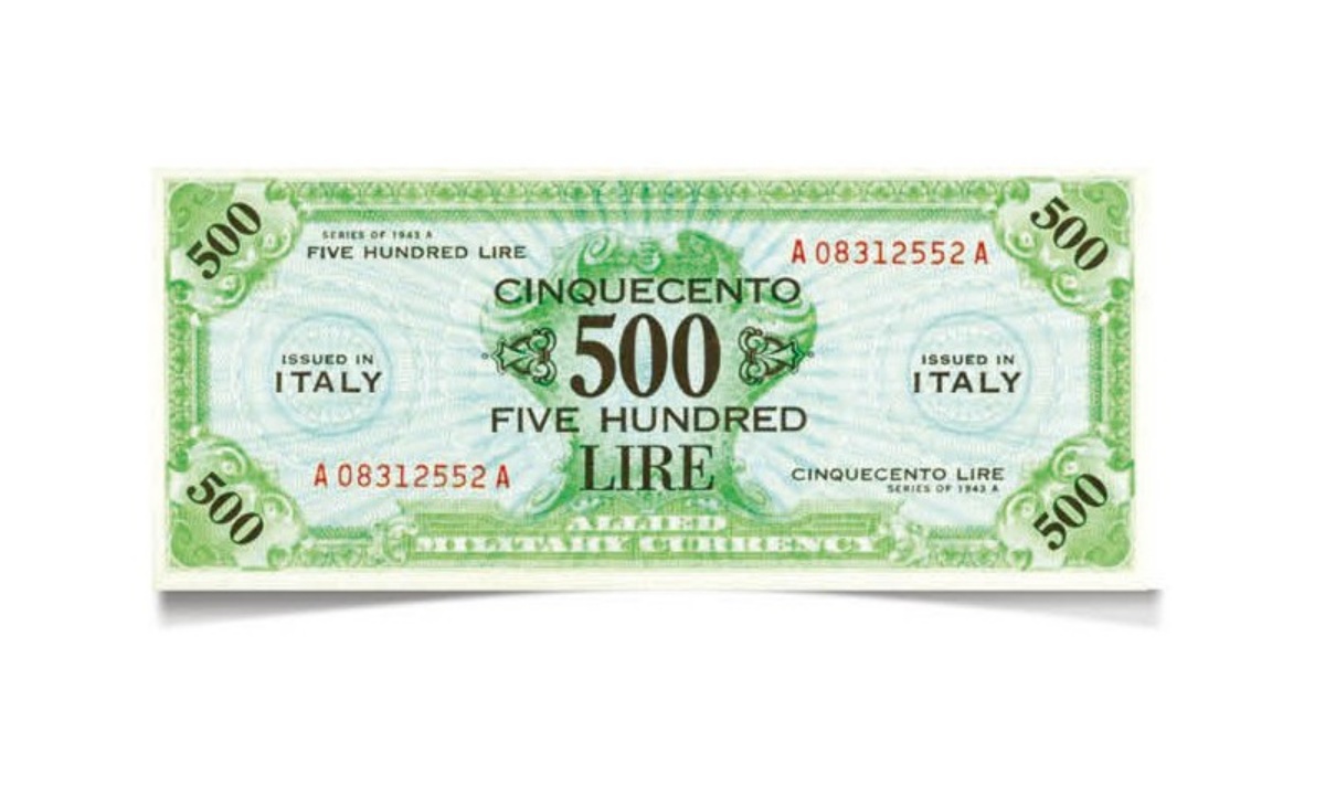Valore banconota da 500 Lire di Carta Americane AM - Lire
