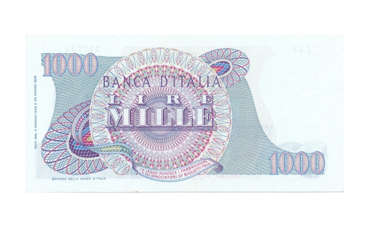 Mille Lire Giuseppe Verdi del primo tipo