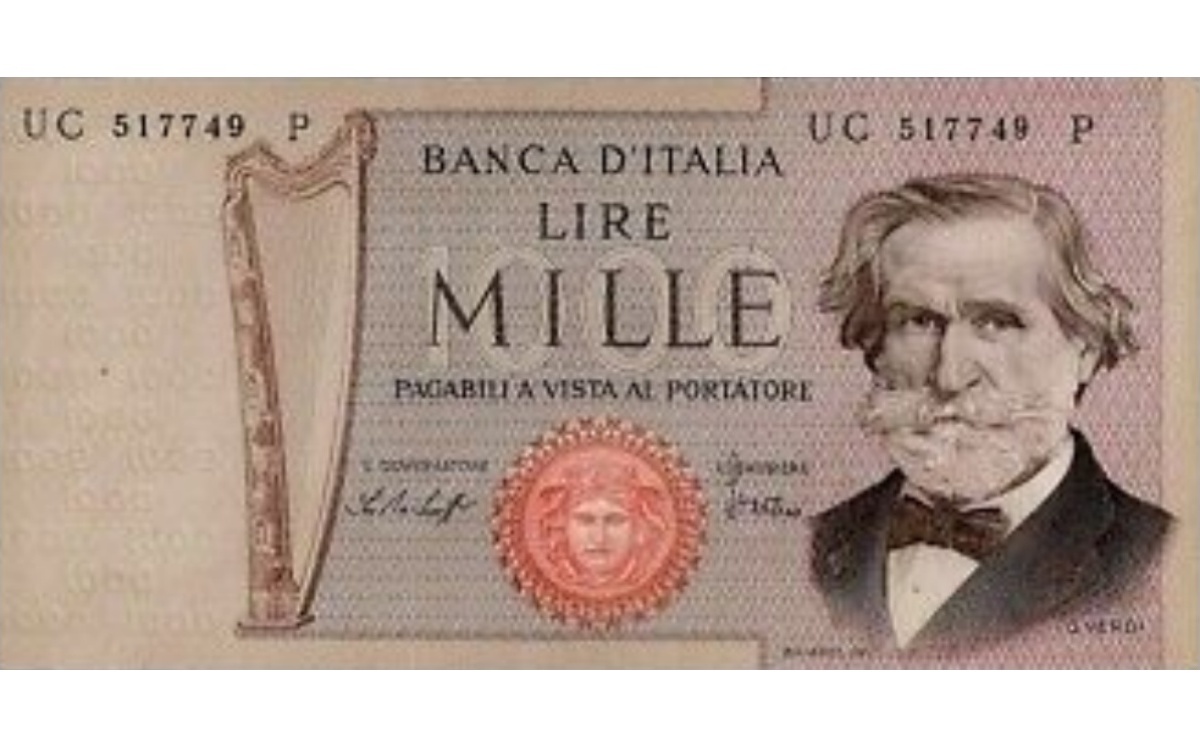 Mille Lire Giuseppe Verdi del primo tipo