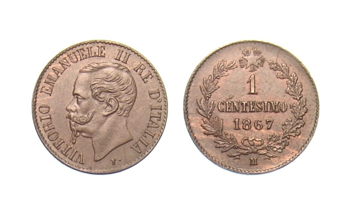 Valore moneta da 1 Centesimo Vittorio Emanuele II