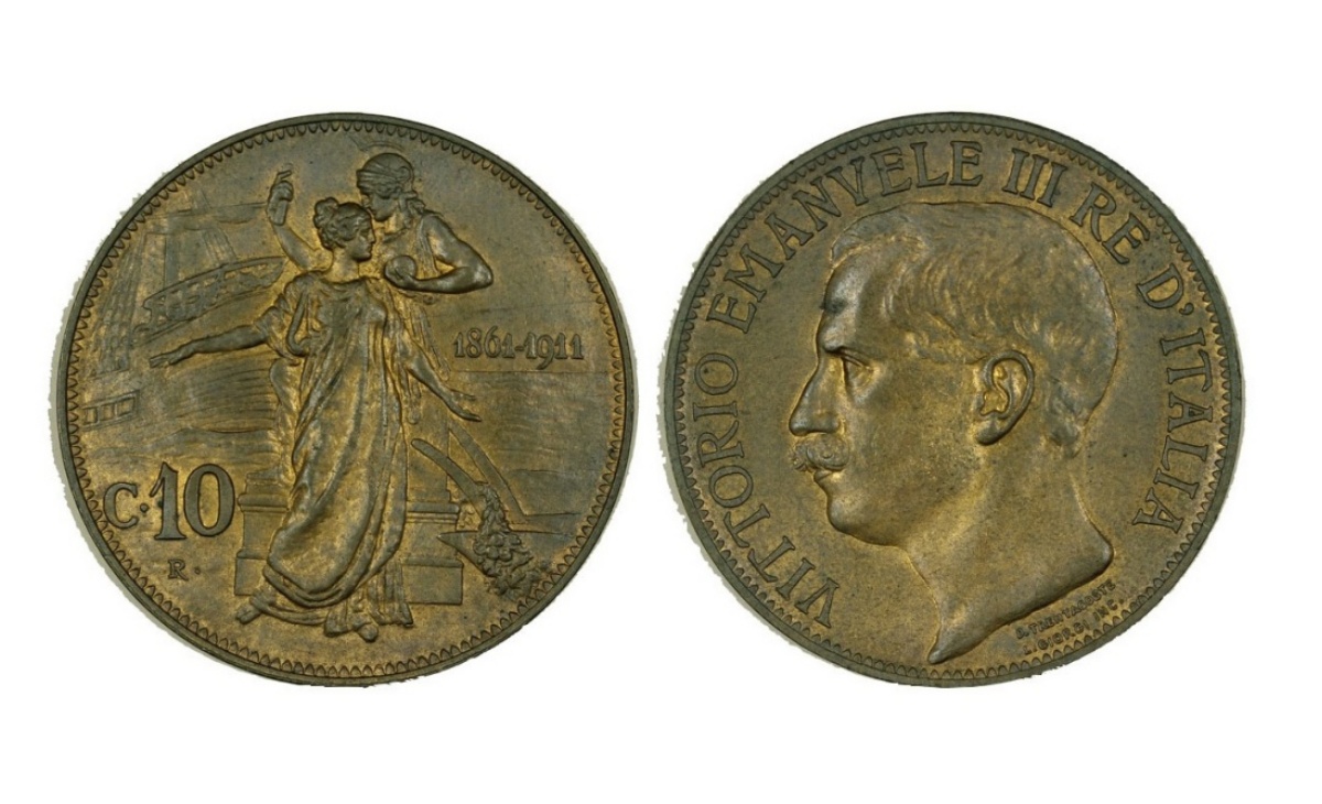 Valore della moneta da 10 Centesimi Cinquantenario