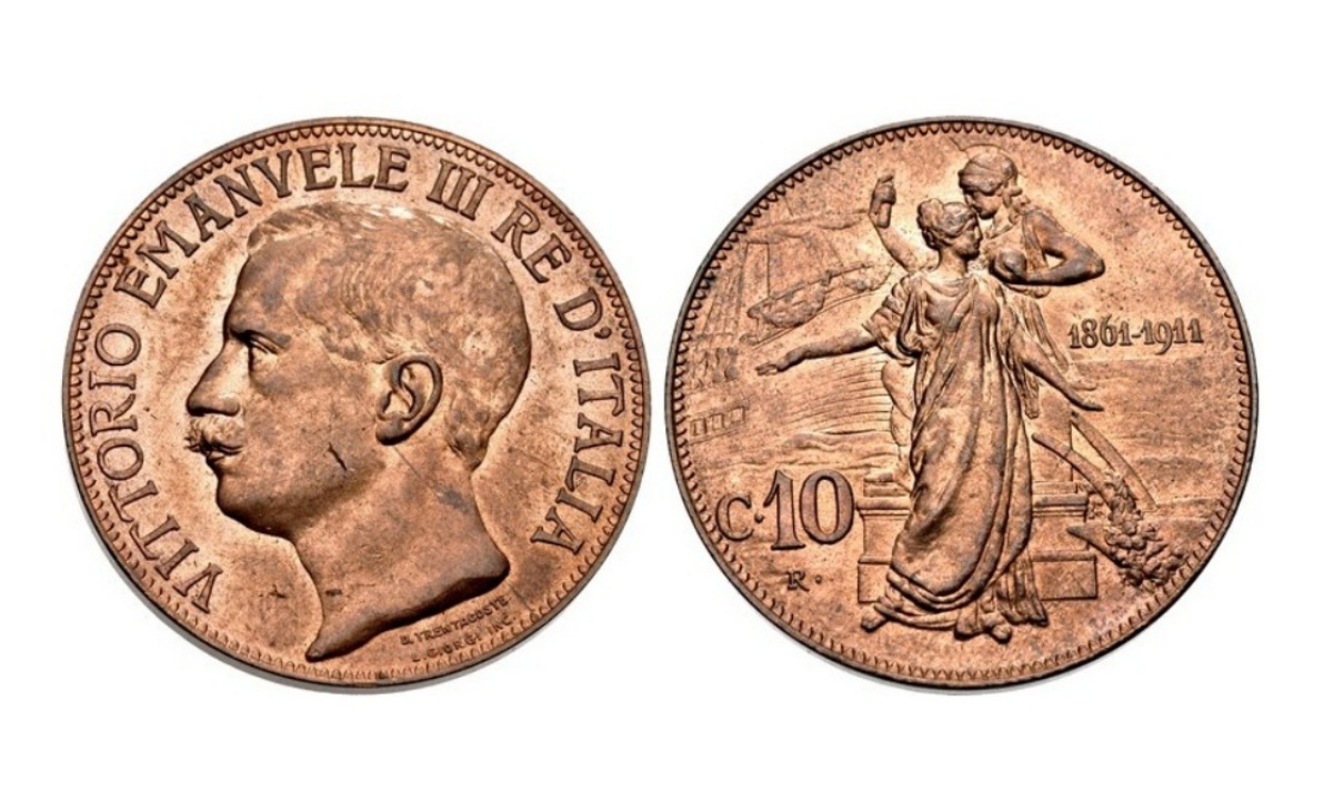 Valore della moneta da 10 Centesimi Cinquantenario
