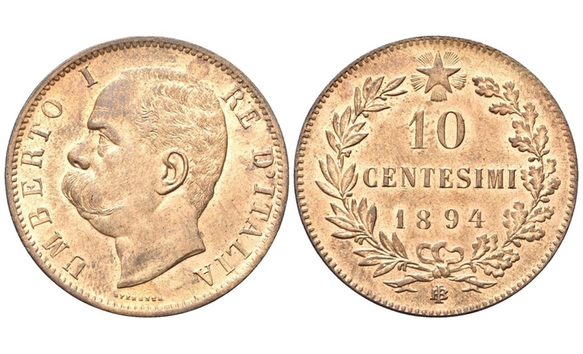 Valore moneta da 10 Centesimi Umberto I