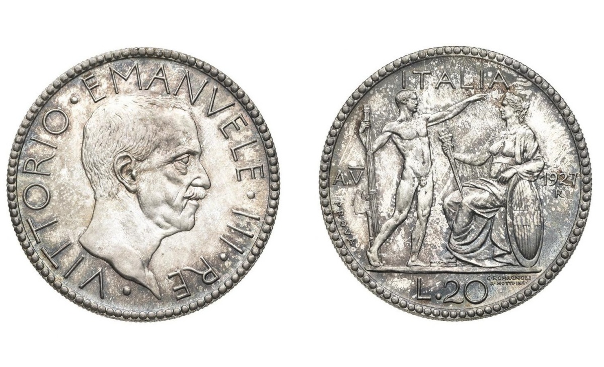 Valore della moneta da 20 Lire Littore