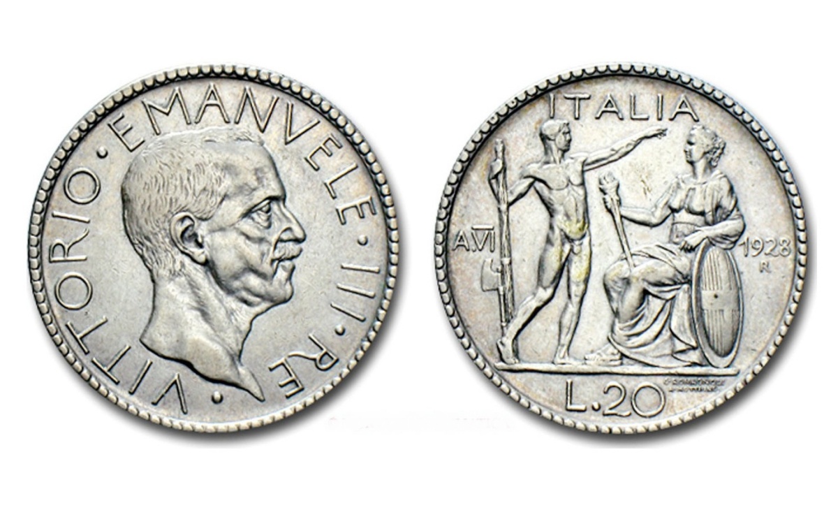 Valore della moneta da 20 Lire Littore