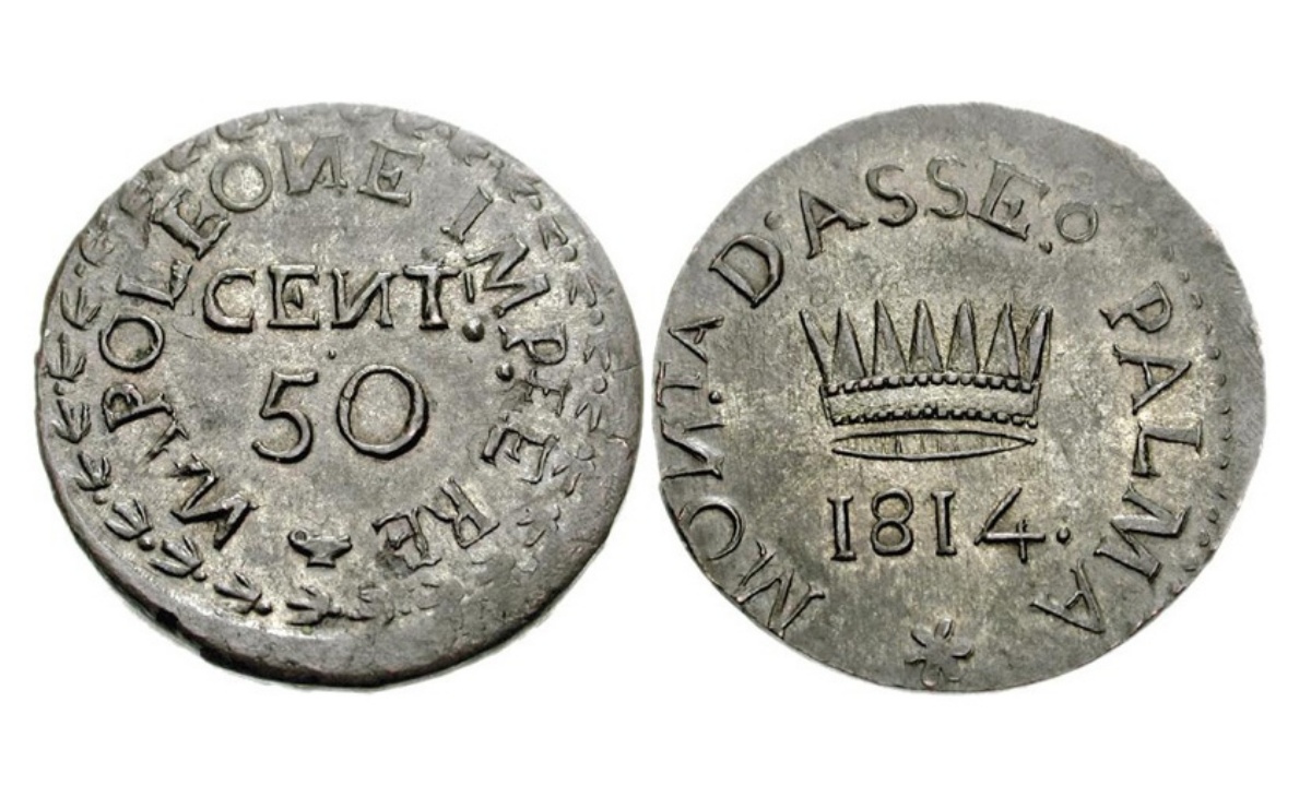 Valore delle moneta da 50 Centesimi Lire Napoleone I Palmanova