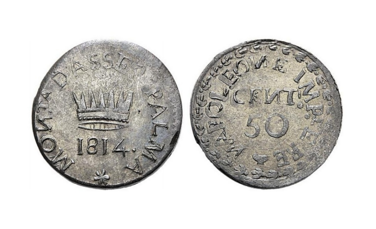 Valore delle moneta da 50 Centesimi Lire Napoleone I Palmanova