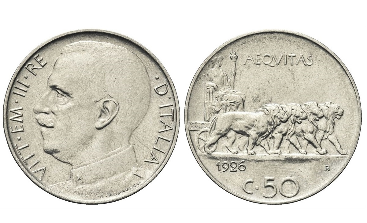 Valore della moneta da 50 Centesimi Vittorio Emanuele III – Leoni