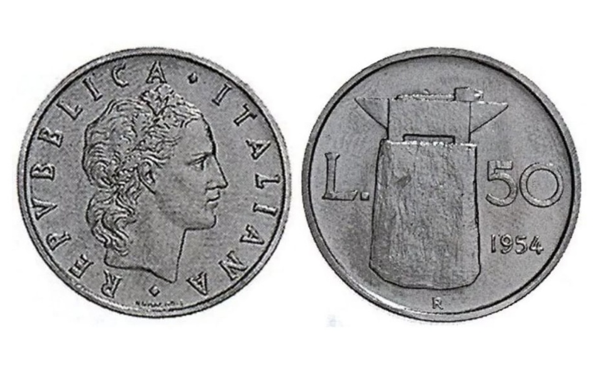 Valore della moneta da 50 lire incudine PROGETTO del 1954