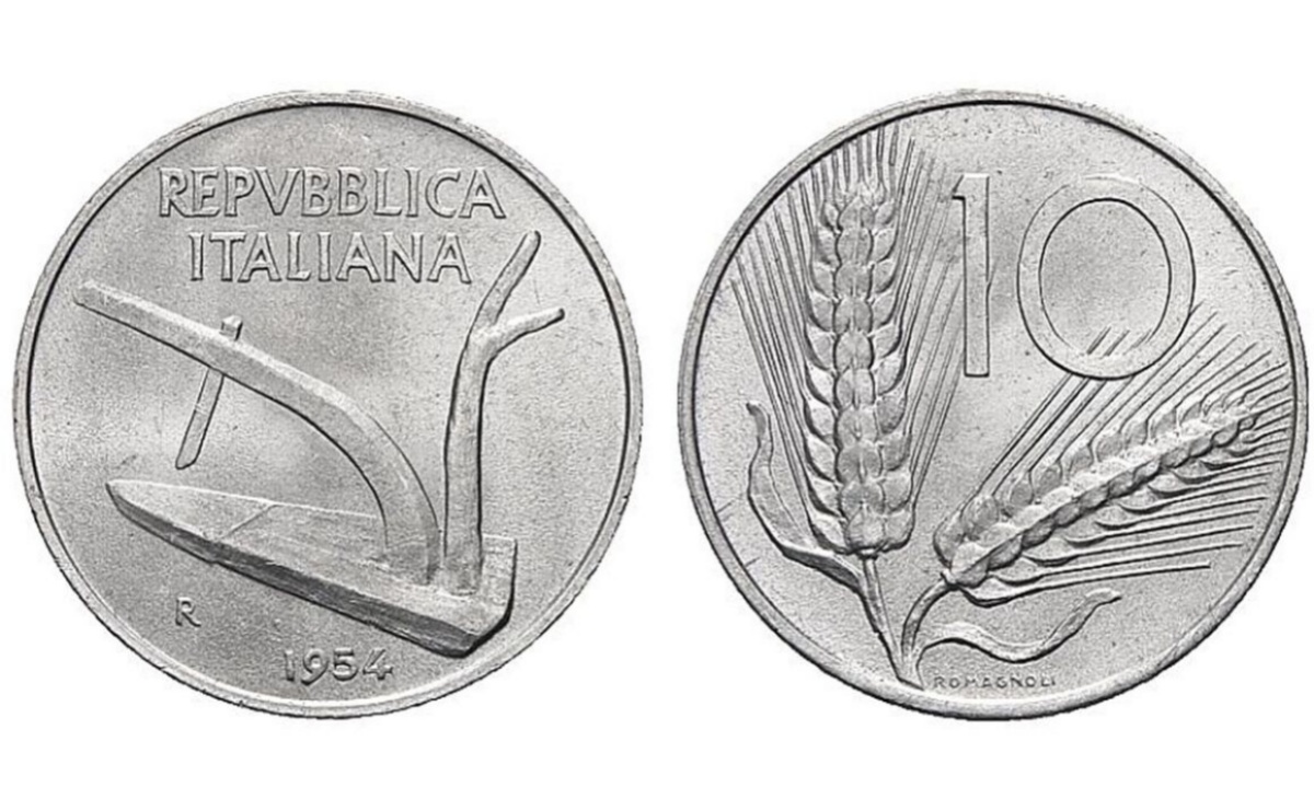 Valore moneta da 10 Lire Spiga