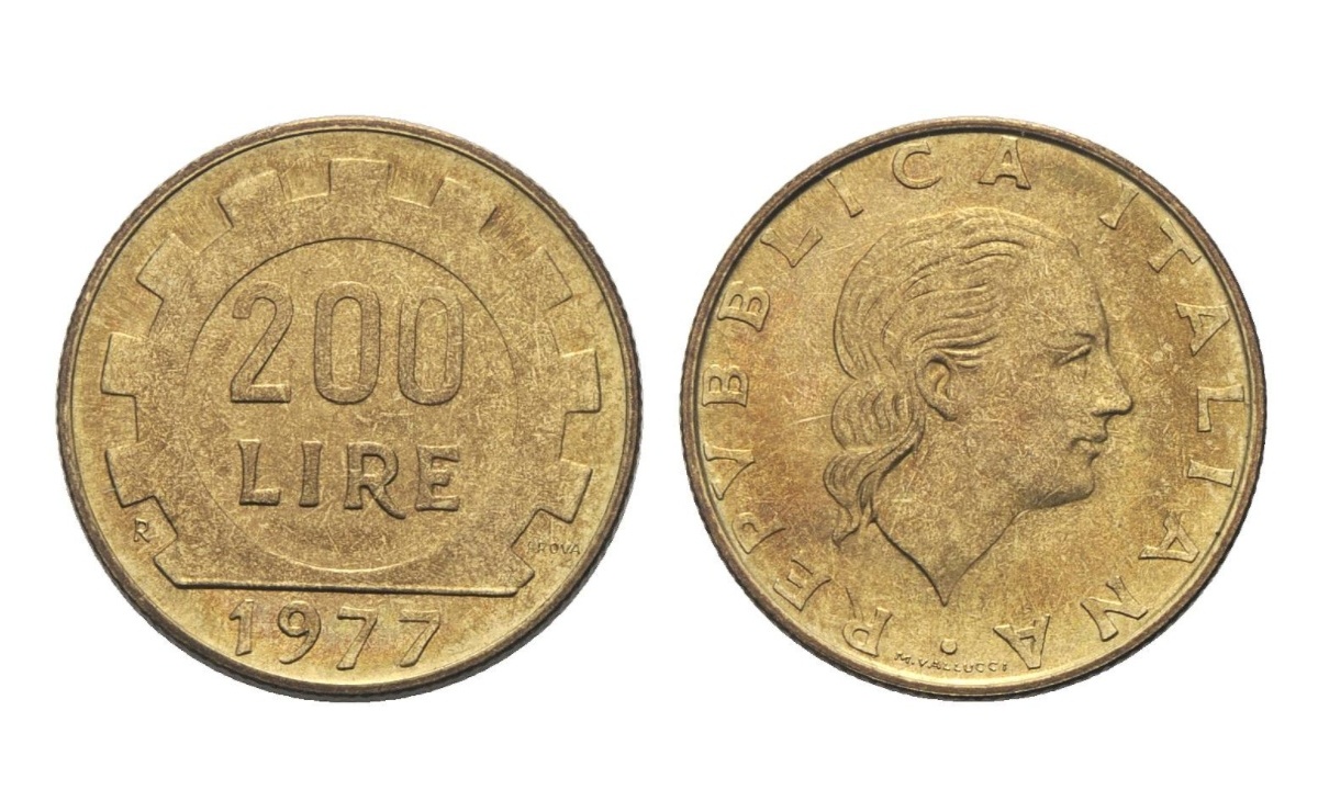 Valore moneta da 200 lire 1977