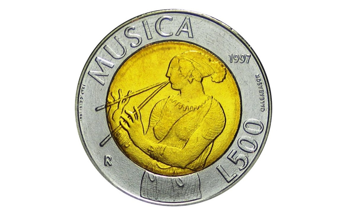 Caratteristiche delle 500 lire San Marino 1997 La musica suonatrice