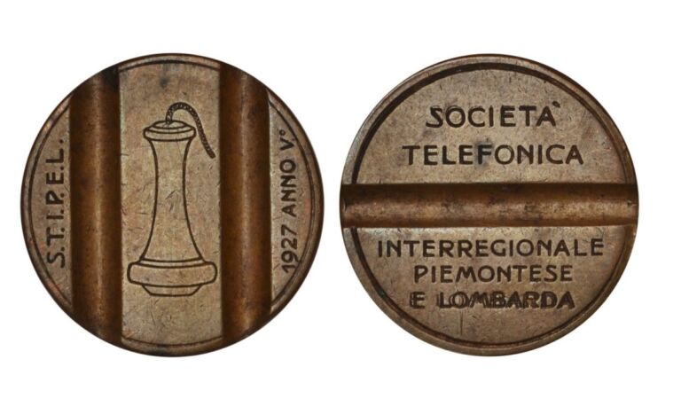 Pièce De Collection - Gettone Telefonico Italien STIPEL - Modèle Année V 1927 - Rare Et Vintage