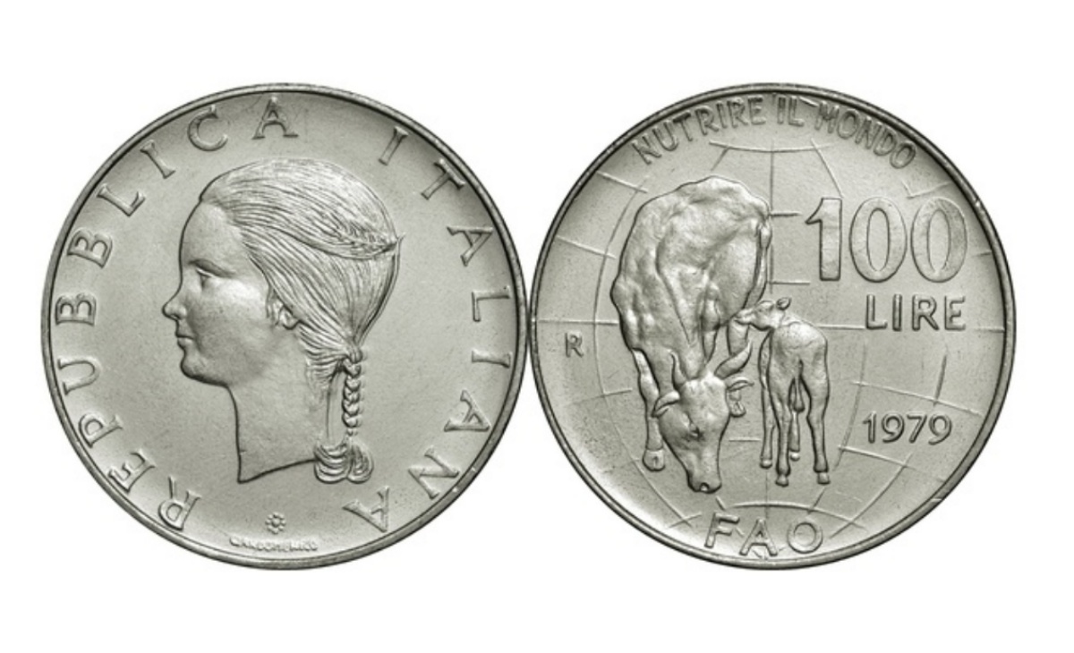 Valore moneta da 100 lire 1979 FAO