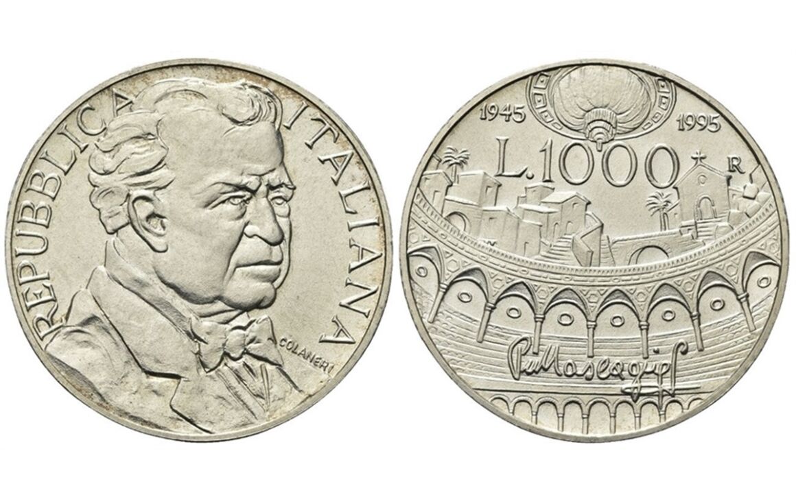 Valore moneta da 1000 Lire 1995 Pietro Mascagni