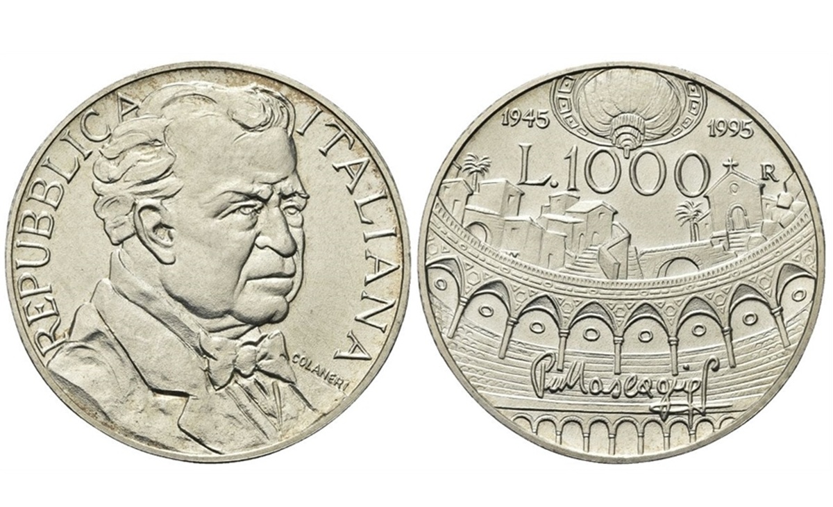 Valore moneta da 1000 Lire 1995 Pietro Mascagni