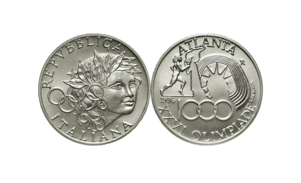 Valore moneta da 1000 Lire 1996 – Olimpiadi Atlanta