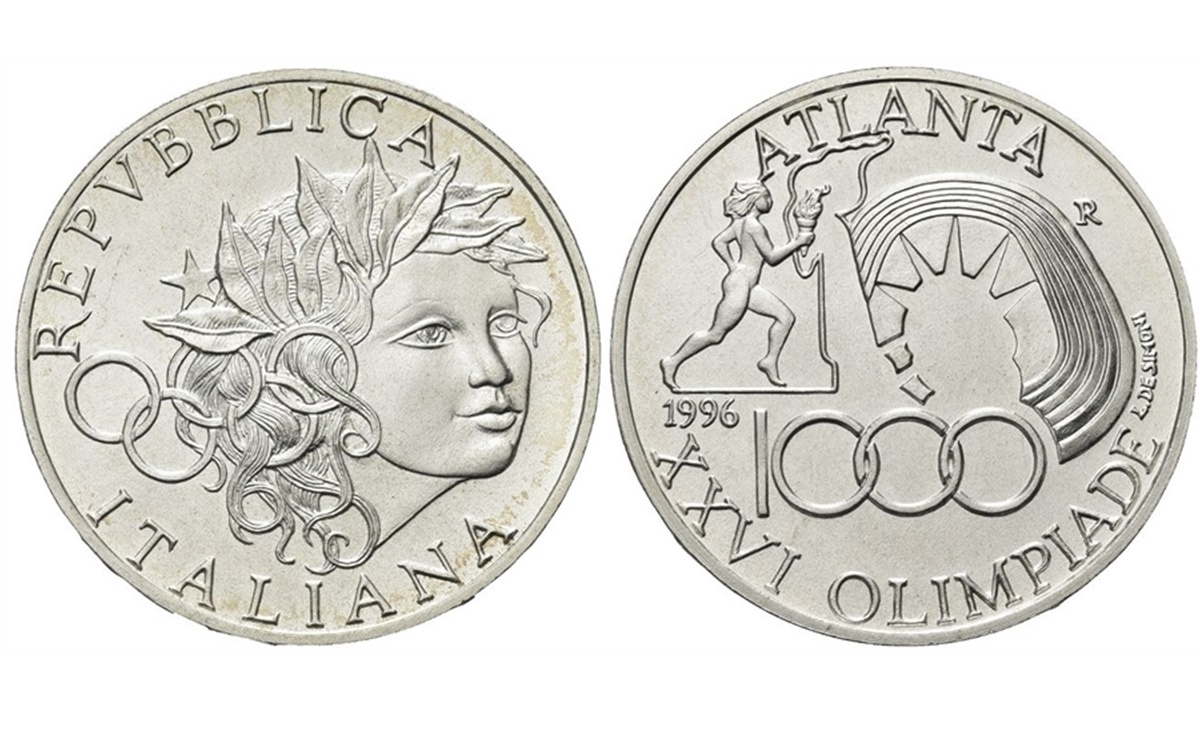 Valore moneta da 1000 Lire 1996 – Olimpiadi Atlanta