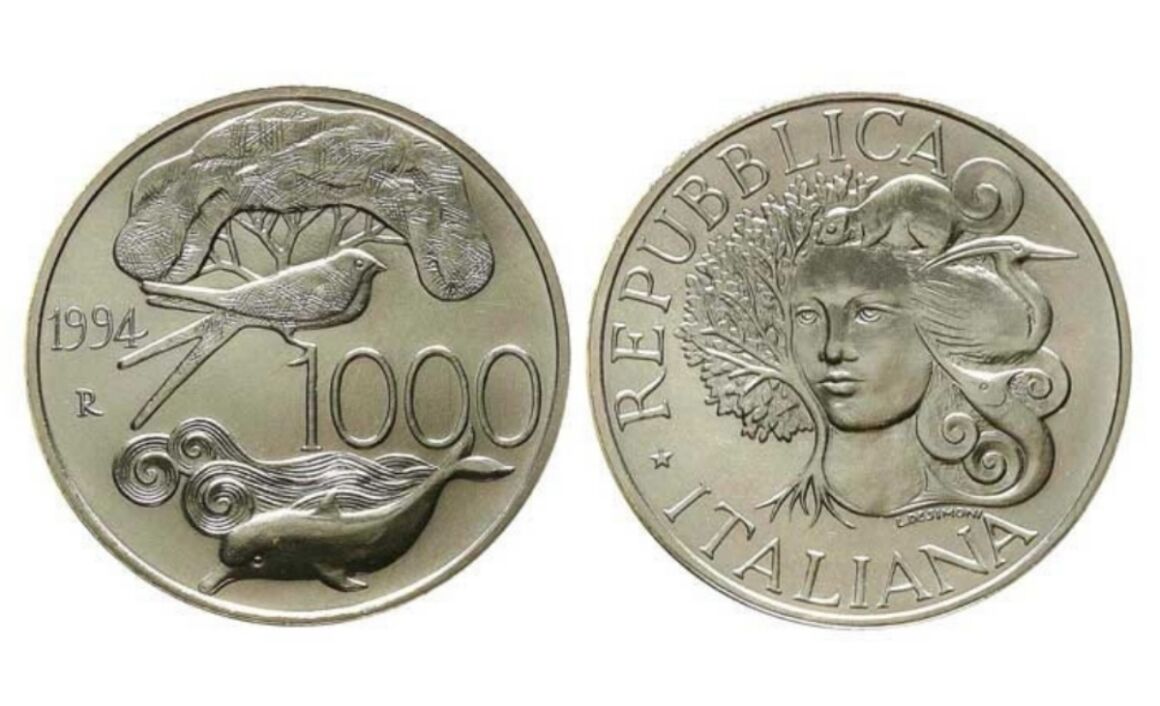 Valore moneta da 1000 Lire Flora e Fauna