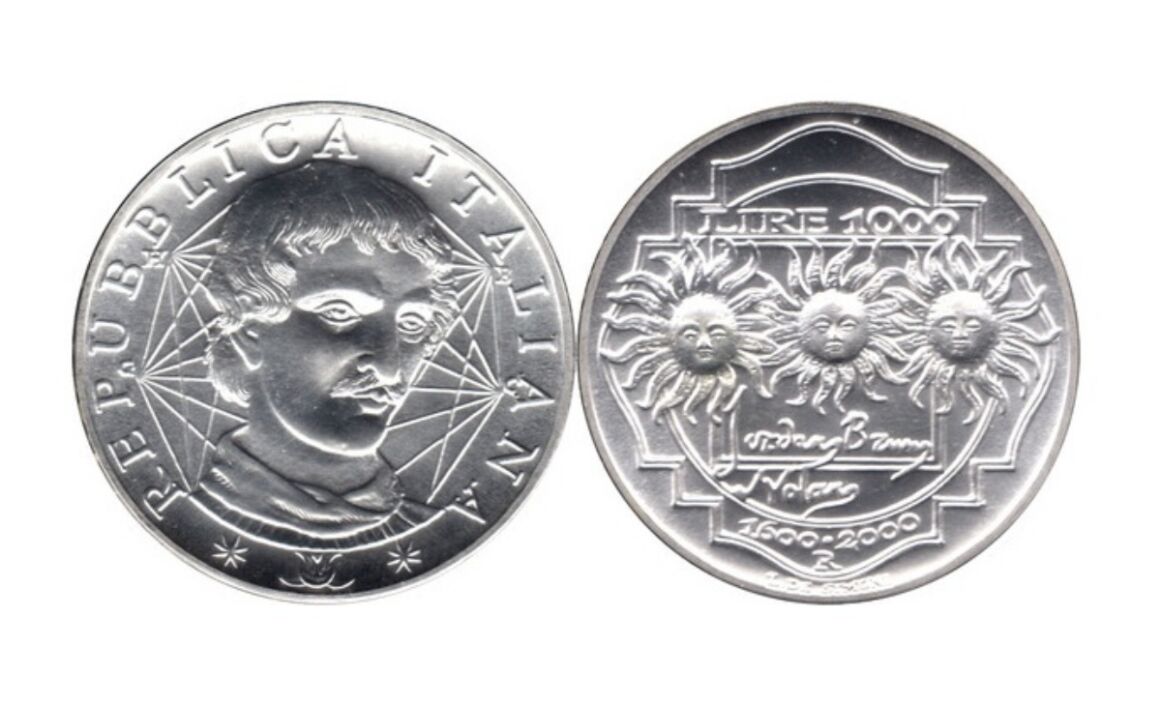 Valore moneta da 1000 Lire Giordano Bruno