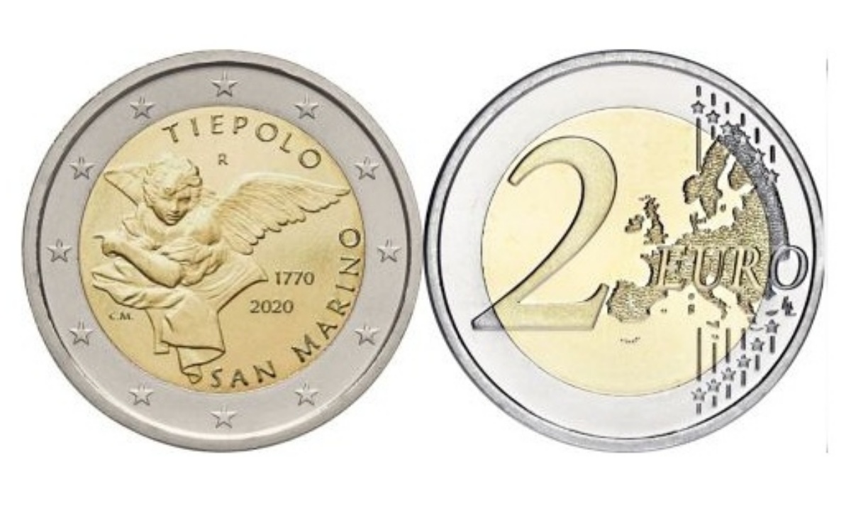 Valore moneta da 2 euro commemorativi Giambattista Tiepolo - San Marino 2020