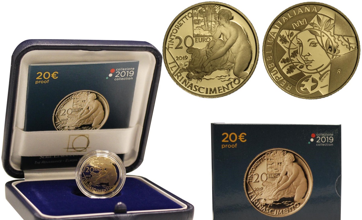 Valore moneta da 20 euro 500° Anniversario della Nascita di Tintoretto - Serie Europa Star Programme - Rinascimento