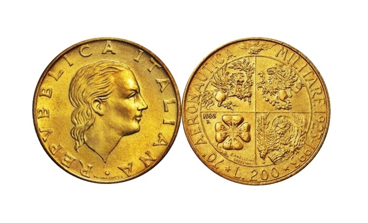 Moneta da 200 lire 1993 Aeronautica Militare