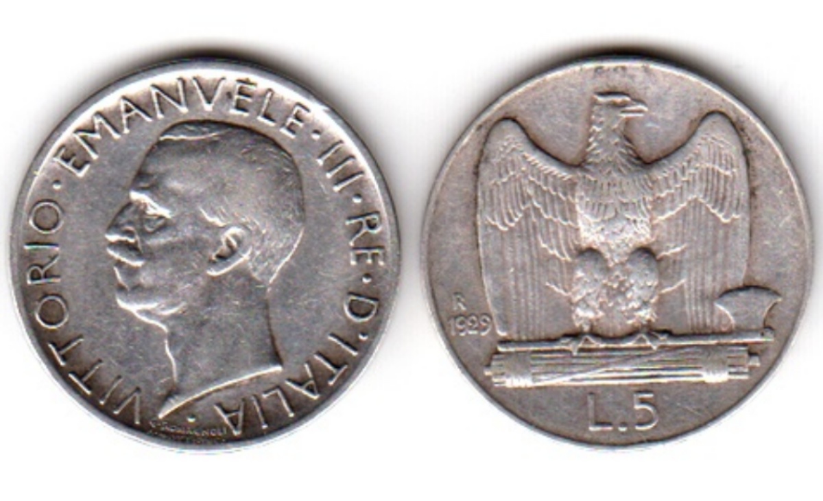 Valore moneta da 5 Lire Aquilotto