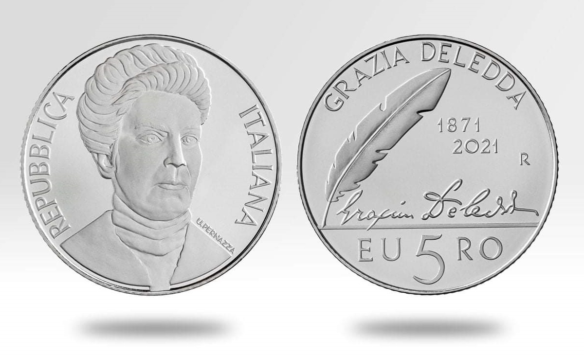 Moneta da 5 euro 150° Anniversario della nascita di Grazia Deledda