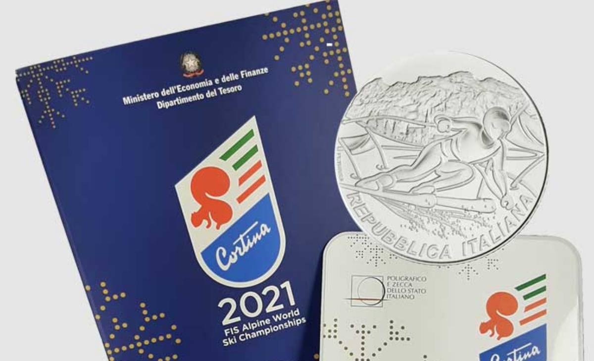 Caratteristiche moneta da 5 euro Campionati Mondiali Sci Alpino 2021