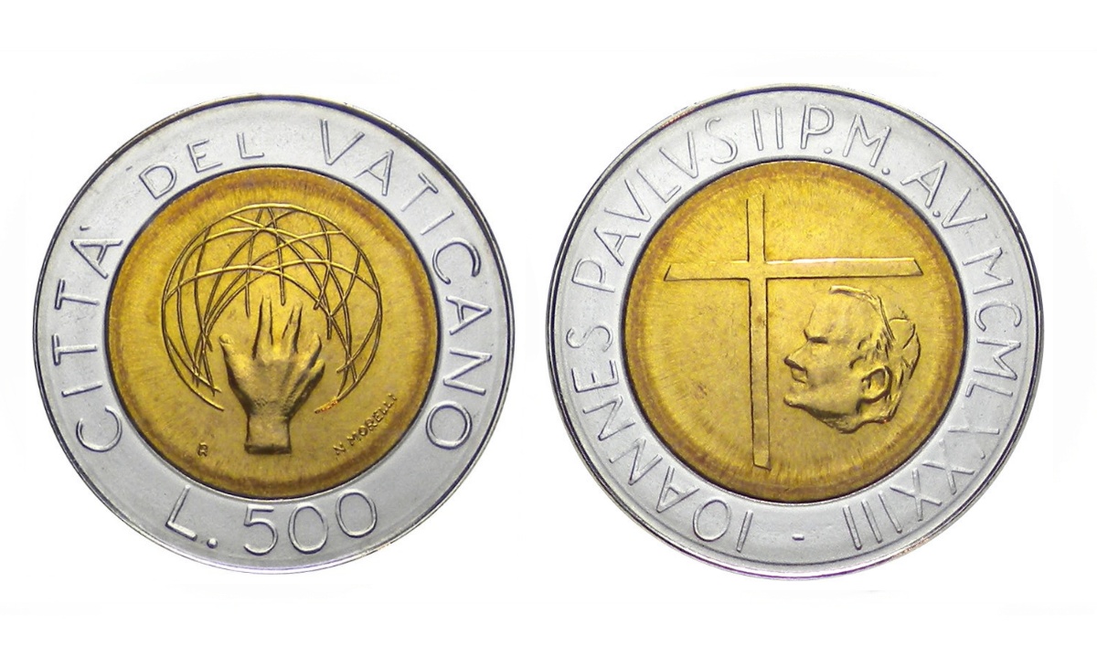 Valore moneta da 500 Lire Vaticano 1983 – Dio che crea l’Universo