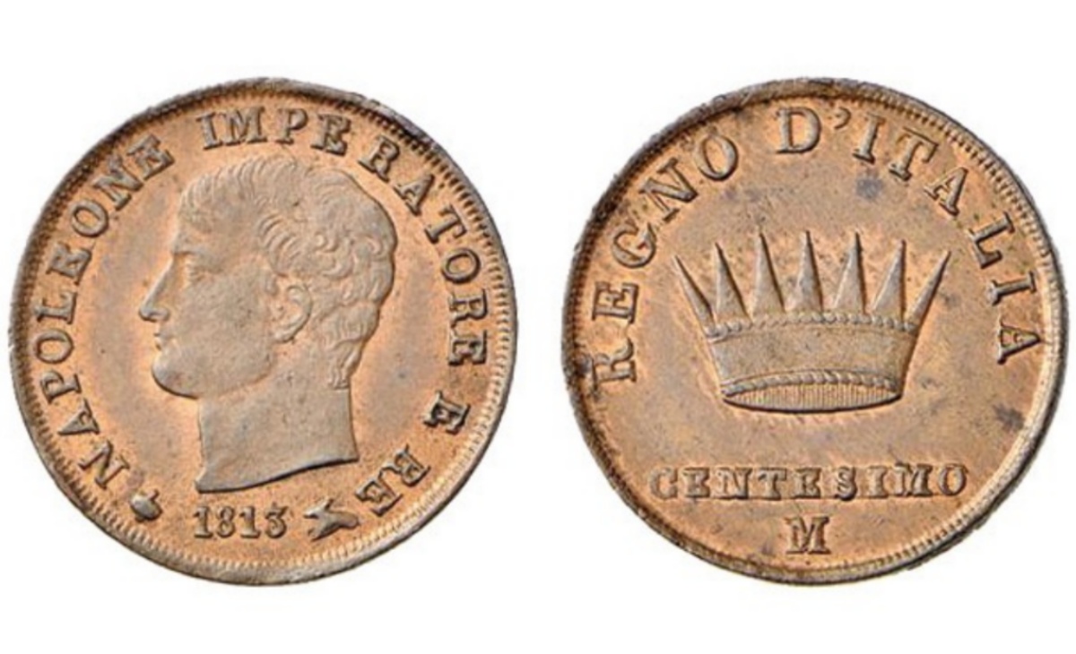 Valore moneta da 1 Centesimo Napoleone Imperatore e Re