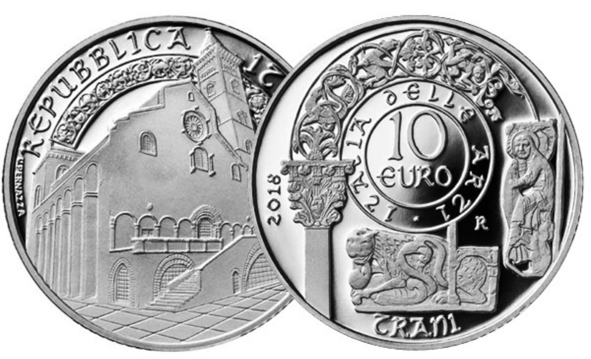 Caratteristiche moneta da 10 euro Cattedrale di Trani - Puglia Serie Italia delle Arti