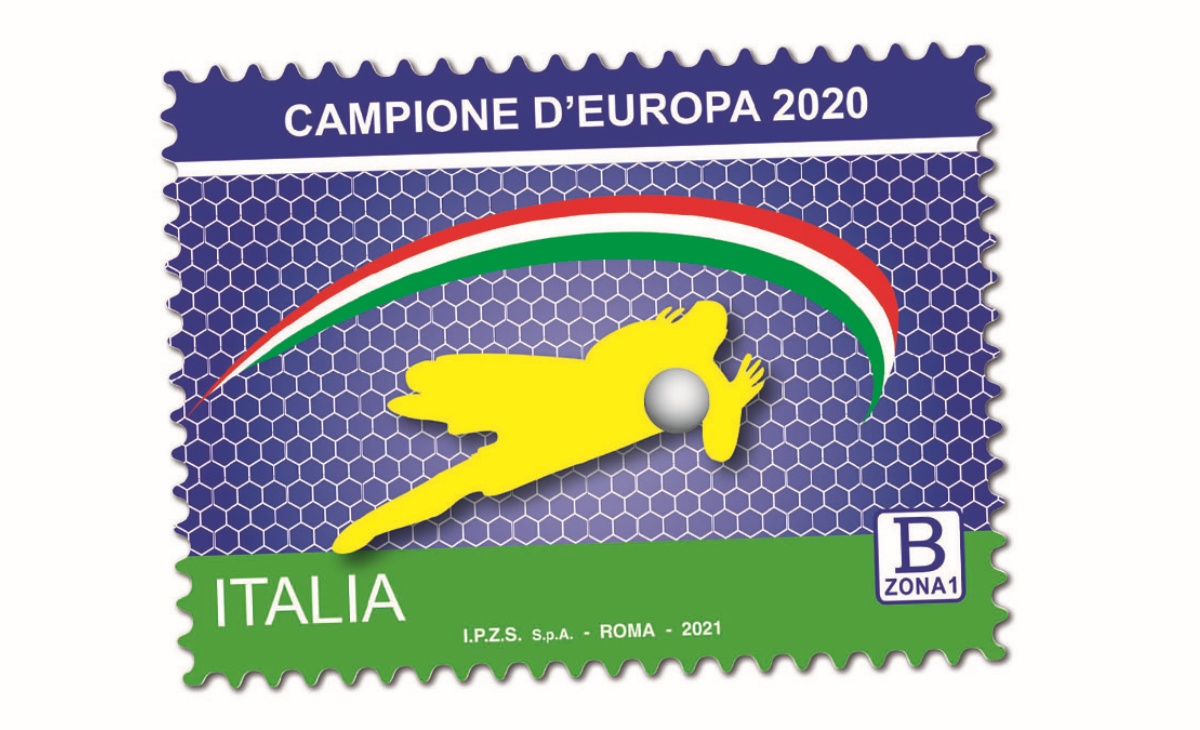 Francobollo Campioni d'Europa di calcio 2020