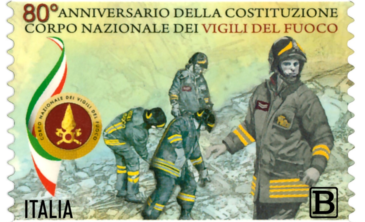 Valore e caratteristiche del francobollo Corpo Nazionale dei Vigili del Fuoco